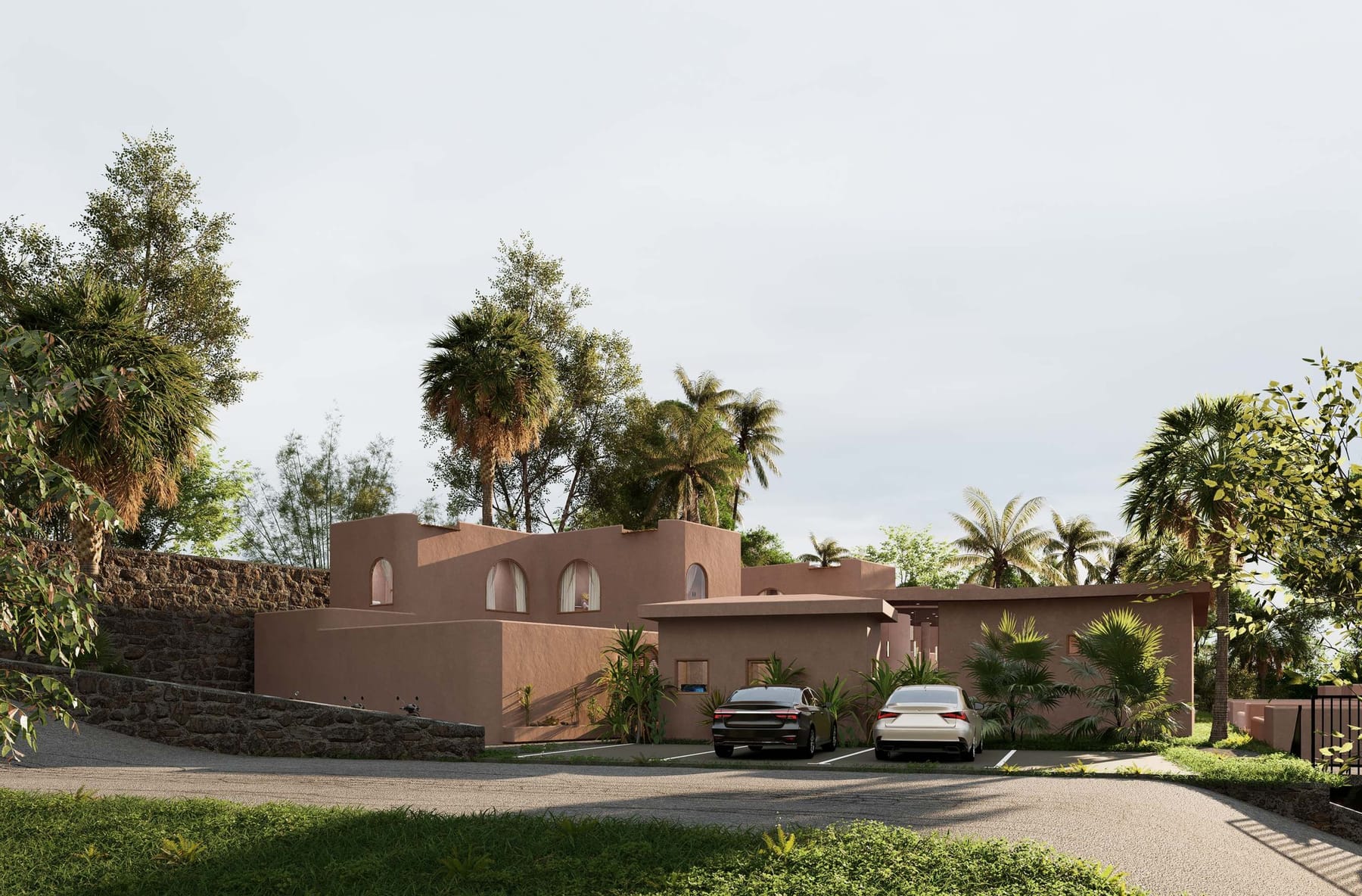 Render: resort entrance